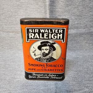 Vintage Sir Walter Raleigh Smoking Tobacco Collector Tin - Empty